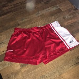 Nike women’s red shorts XL drawstring